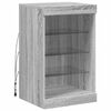 vidaXL Sideboard mit LED-Leuchten Grau Sonoma 41x37x67 cm