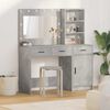 vidaXL Schminktisch mit Spiegelbeleuchtung 2 pcs Grau Holzwerkstoff