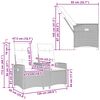 vidaXL Liegebank mit Tisch Beige und Hellgrau 126 x 65 x 112 cm