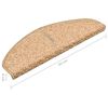 vidaXL Stufenmatten 15 Stk. 65x21x4 cm Gold Halbrund Gro&szlig;