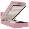 vidaXL Ottoman-Bett mit Matratze & LEDs Rosa 100x200 cm Samt
