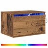 vidaXL Wandmontiertes Nachttischchen 2 stk. Altholz 50 x 36 x 30 cm