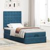 vidaXL Ottoman-Bett mit Matratzen Dunkelblau 80x200 cm Samt