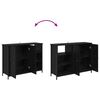 vidaXL Sideboard Schwarz Eichen-Optik 100 x 33 x 75 cm Holzwerkstoff