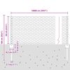 vidaXL Zaun mit Pfosten Grau 0,6 x 100 m Stahl und PVC
