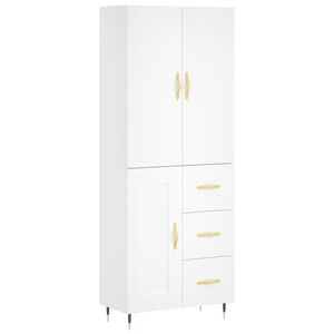vidaXL Highboard Wei&szlig; 69,5x34x180 cm Holzwerkstoff