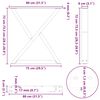 vidaXL Esstisch Beine 2 St&uuml;ck Anthrazit 80x(72-73,3) cm Stahl