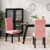 vidaXL Esszimmerst&uuml;hle 2 Stk. Rosa Samt