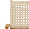 vidaXL Gartenst&uuml;hle 8 Stk. Klappbar Beige Poly Rattan & Massivholz