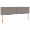 vidaXL Bett mit LED-Lichtleisten mit Kopfteil Taupe 200 x 200 cm Stoff
