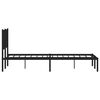 vidaXL Bettgestell mit Kopfteil Metall Schwarz 150x200 cm