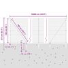vidaXL Zaunpfosten Silber 100 x 1,6 m (36 mm Maschen) Stahl
