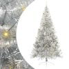 vidaXL Künstlicher vorbeleuchteter Weihnachtsbaum Silber 240 cm