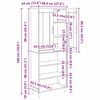 vidaXL Highboard Schwarz Eichen-Optik 69,5 x 34 x 180 cm
