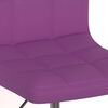 vidaXL Esszimmerst&uuml;hle 4 Stk. Drehbar Lila Kunstleder