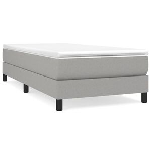 vidaXL Boxspringbettgestell Hellgrau 100x200 cm Stoff