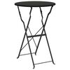 vidaXL Klapp Bistro Set 3 pcs Anthrazit Stahl