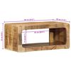 vidaXL | TV-Schrank | mit Regal Braun 60 x 30 x 25 cm Massivholz Mango