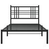 vidaXL Bettgestell mit Kopfteil Metall Schwarz 100x190 cm