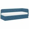 vidaXL Eckbettgestell Blau 80 x 200 cm Samt