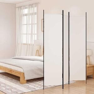 vidaXL 3-tlg. Paravent Wei&szlig; 150x200 cm Stoff