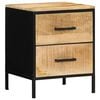 vidaXL Nachttisch 2 pcs Braun und Schwarz 40 x 35 x 50 cm