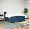 vidaXL Boxspringbett mit Matratze Blau 200x200 cm Samt