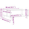vidaXL Couchtisch Betongrau 80x80x36,5 cm Holzwerkstoff