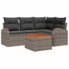 vidaXL Gartensofa-set 5 stk. Grau Poly-Rattan