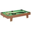 vidaXL 3-Fu&szlig;-Mini-Billardtisch 92&times;52&times;19 cm Braun und Gr&uuml;n