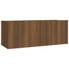vidaXL 2-tlg. TV-Schrank-Set Braun Eichen-Optik Holzwerkstoff
