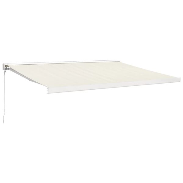 vidaXL Markise Einziehbar Creme 4,5x3 m Stoff und Aluminium