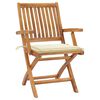 vidaXL Klappbare Gartenst&uuml;hle mit Kissen 8 Stk. Massivholz Teak
