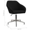 vidaXL Esszimmerst&uuml;hle 6 Stk. Drehbar Schwarz Stoff