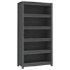 vidaXL B&uuml;cherregal Grau 80x35x154 cm Massivholz Kiefer