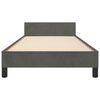 vidaXL Bettgestell ohne Matratze Dunkelgrau 100x200 cm Samt