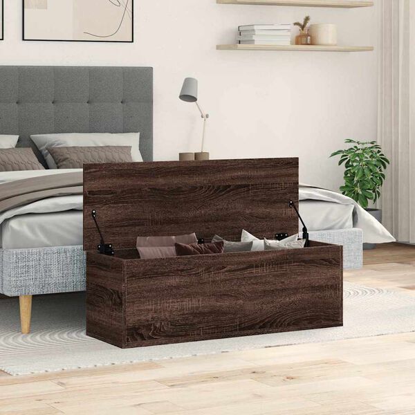 vidaXL Truhe Braun Eichen-Optik 102x35x35 cm Holzwerkstoff