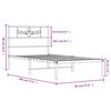 vidaXL Bettgestell mit Kopfteil Metall Wei&szlig; 90x190 cm