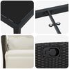 vidaXL Garten Essgruppe mit Kissen 5 pcs Schwarz Poly-Rattan