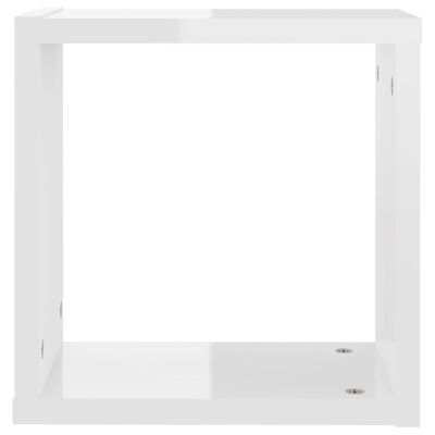 vidaXL Würfelregale 4 Stk. Hochglanz-Weiß 30x15x30 cm
