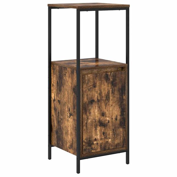 vidaXL Badschrank mit Regalen R&auml;uchereiche 36x35x95 cm
