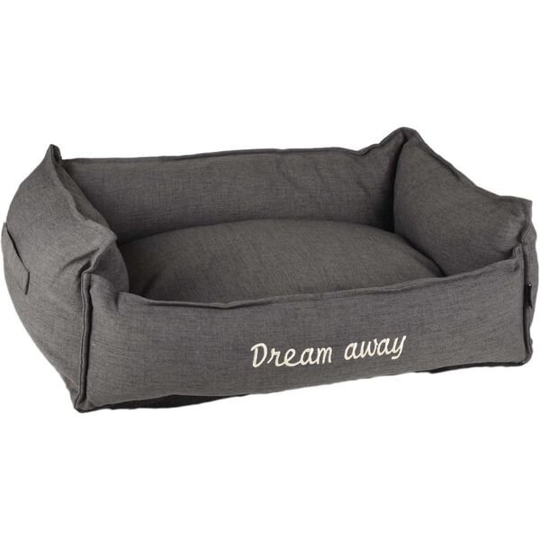 FLAMINGO Hundebett mit Rei&szlig;verschluss Dream Away Grau 90x70 cm