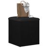 vidaXL Sitzbank mit Stauraum Schwarz Eichen-Optik 42 x 42 x 45 cm