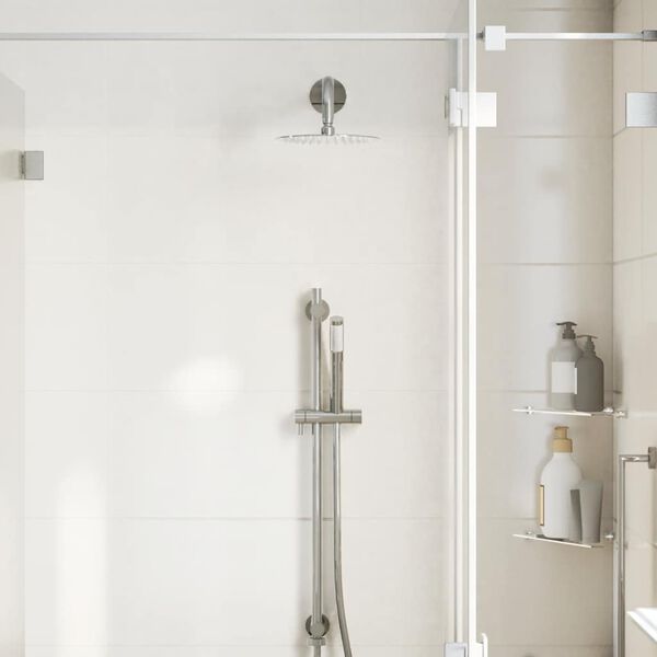 vidaXL Regenbrause Edelstahl 304 20 cm Rund