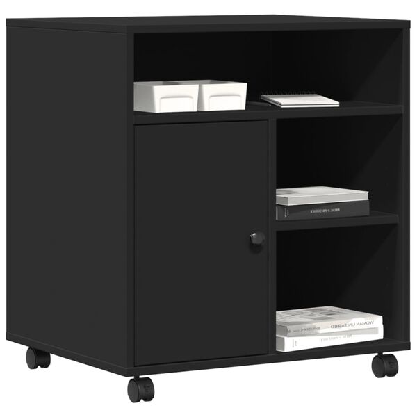vidaXL Druckerständer mit Rollen Schwarz 60x50x67 cm