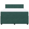 vidaXL Boxspringbett mit Matratze Dunkelgr&uuml;n 160x200 cm Samt