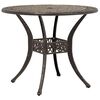 vidaXL Garten Essgruppe 7 pcs Bronze Aluminium