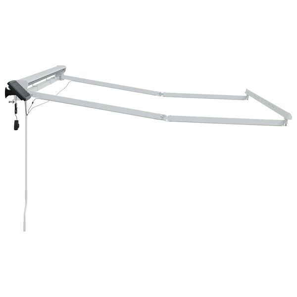 vidaXL Manueller Markisenrahmen mit LEDs Wei&szlig; 3,5 x 2,5 m Aluminium