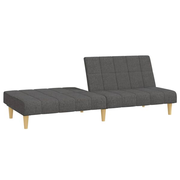 vidaXL Schlafsofa 2-Sitzer Dunkelgrau Stoff