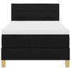 vidaXL Boxspringbett mit Matratze Schwarz 90 x 190 cm Stoff